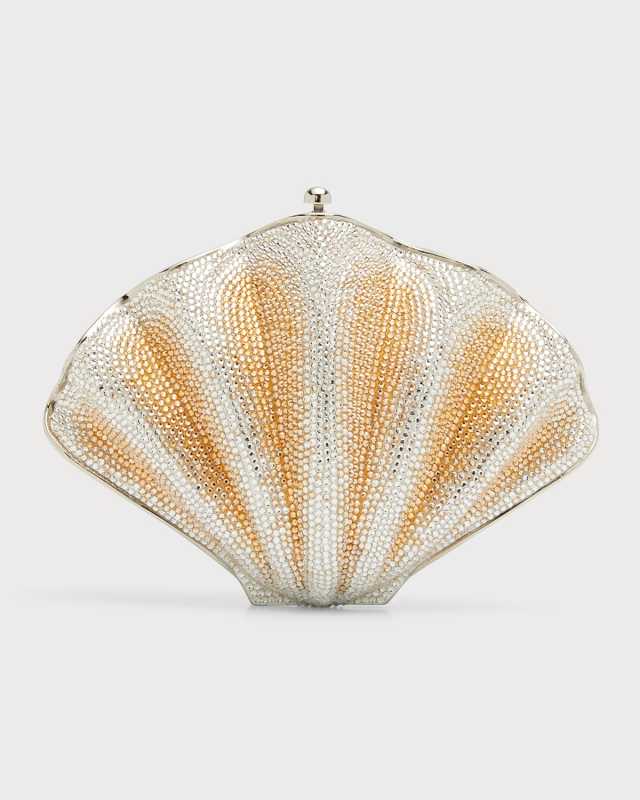 Scallop Clam Crystal Minaudiere